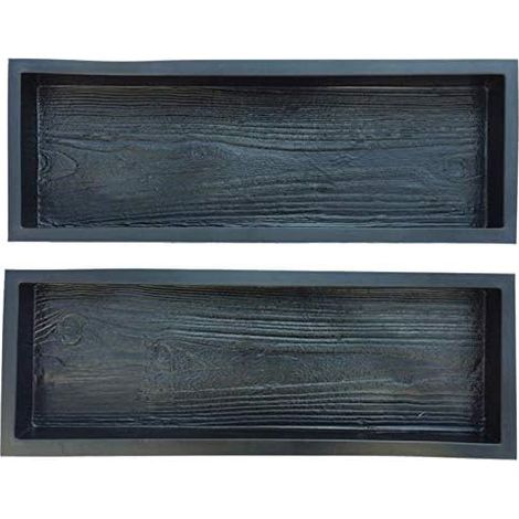 2 Moules Imitation Anciennes Planches en Bois pour Pavage Revêtement Béton Jardin Pierre de Gué Allée Patio (1/5)