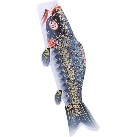 Karpfenfahne aus Satin realistische fischförmige Windsack