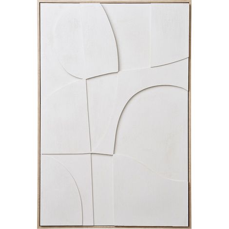 Madeline NO 1,60 Relief Wanddekoration mit Rahmen 60x90cm weiß.