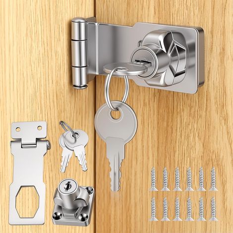 90° Avec Bouton Tournant Serrure de Placard et Porte D'armoire 3 Pouces (1/5)