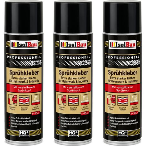 Colle en aérosol pour tissus d'ameublement IsolBau, 3 x 500 ml (1/3)