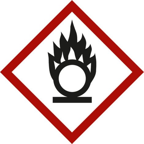 Gefahrstoffsymbol Flammeüber Kreis, Typ: 04105