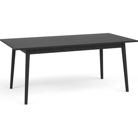 Ausziehbarer Tisch MONDO – Mattschwarz – 180 bis 220 cm – Designfüße aus Metall