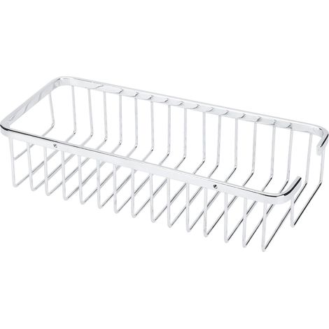 Wandmontierter Halter für Shampoo und Spülung aus Edelstahl, Aufbewahrungskorb, Regal, Organizer für Bad und Küche, Edelstahl, 30 cm (1/5)