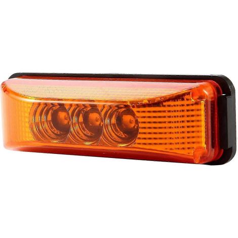 3,9-Zoll-Seitenrückleuchte mit 3 LEDs für Pkw, Lkw, Anhänger, Wohnmobile, Boote, Nutzfahrzeuge, 10–24 V