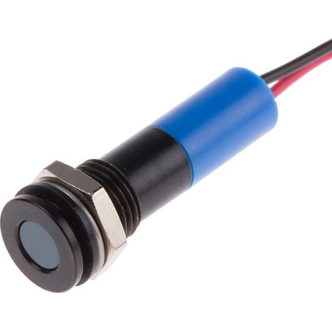 Voyant LED lumineux  Bleu RS PRO, dia. 8mm, 12V c.c., IP67 ( Prix pour 1 )