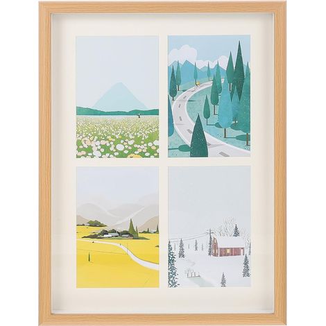 Cadre à Photos en Bois pour Fleurs Séchées Cadre Photo Suspendu Rustique Décoration Maison Affichage 10x15 Cm (1/5)