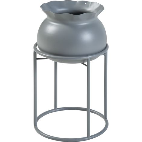 Soporte para plantas de exterior 32 x 20 cm gris 030010347