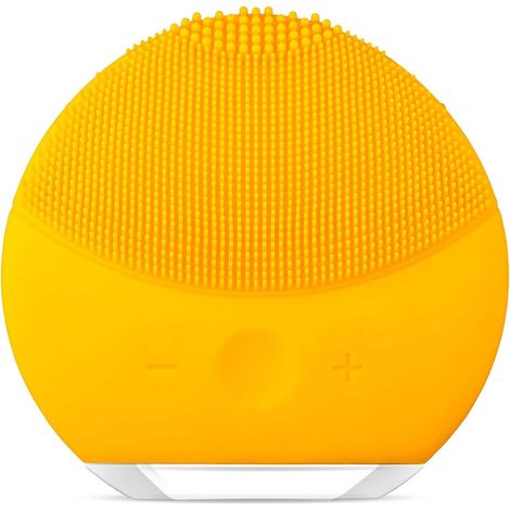 784088 Cepillo exfoliante facial Forever Mini Pulse para eliminar la grasa  Color: Amarillo