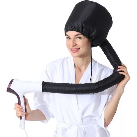Applicable Casque pour Séchage Cheveux, Accessoire de Sèche-cheveux Amélioré, Chapeau de Sèche-cheveux Réglable, Capot de Séchage Réglable Pour Sèche-cheveux à Main, Convient à Tous Les Types de Tête
