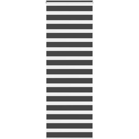 Doppelrollo Schwarz 85x230 cm Stoffbreite 80,9 cm Polyester