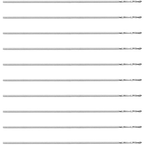 royaluxe-10 pièces foret hélicoïdal petite tige droite perles machines-outils de forage K10 0.3mm (1/5)