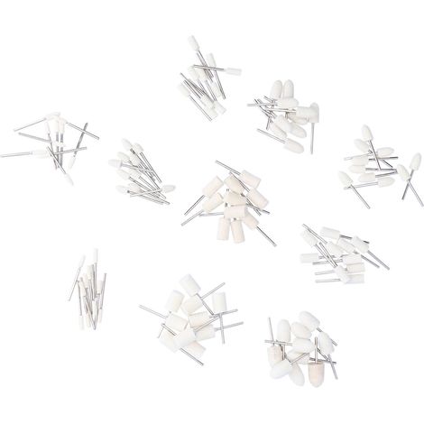 100 tampons en feutre de laine coniques cylindriques pour polissage, kit de meulage rotatif, accessoires perceuse, bricolage (1/5)