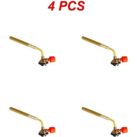 Pistolet à gaz portable avec tête de pulvérisation, brûleur à gaz de soudage haute température, torche à gaz, accessoire pour équipements de chauffage de camping, barbecue et réchauds portables (1/5)