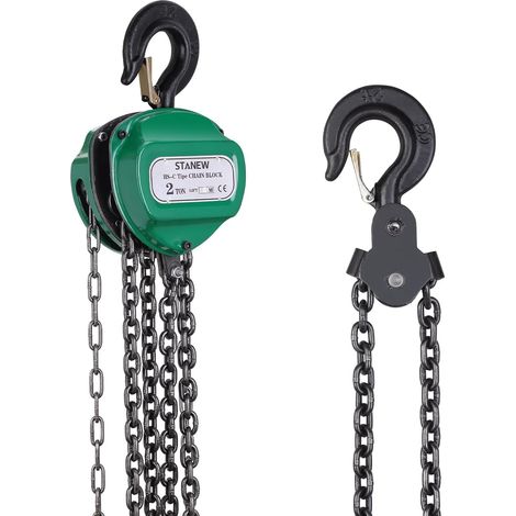 Stanew – Palan à chaîne manuel 2 tonnes – Hauteur de levage 5 m – Acier allié et chaîne haute résistance – Conception étanche et robuste (1/5)