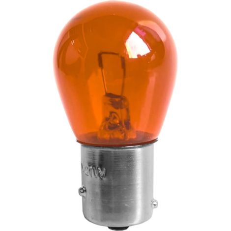 1x ampoule 12V 21W BAW15S PR21W orange 12088 7508 ergots décalés simple filament feu arrière stop brouillard arrière voiture électrique (1/2)
