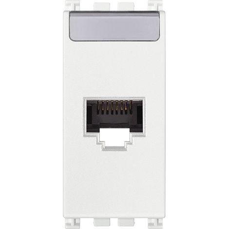 Presa RJ45 netsafe Cat6e UTP Vimar arkè bianco 19339.14.B