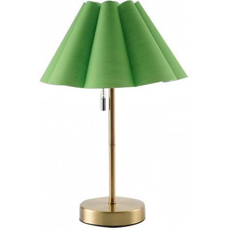 Lampe de table rétro vert menthe – Abat-jour texturé, parfaite pour une déco vintage (1/5)