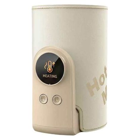 1 chauffe-biberon, écran LED, 6 niveaux de température, batterie 10 000 mAh, recharge USB, portable, pour bébé à la maison ou en déplacement (1/5)