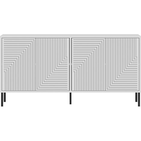 Credenza in legno "Evolet" - 150 x 36 x 75 cm - Bianco