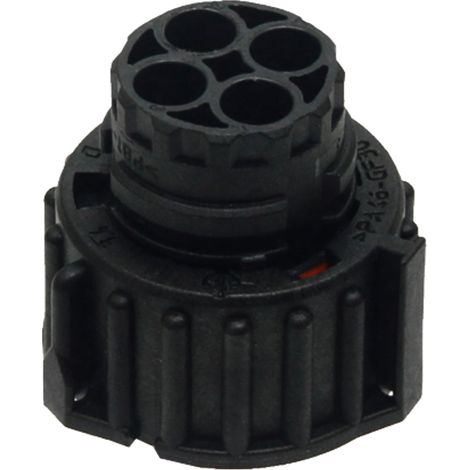 Carcasa de enchufe negro de 2 pines para manguito de enchufe redondo de 2,5 mm de diámetro y 32,8 mm de longitud.