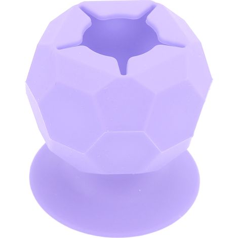 Collecteur de déchets portable pour étudiants, ventouse en silicone, fait main, boule de collecte de déchets, rangement vinyle violet