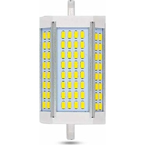 Ampoule R7S LED 118mm 30W Dimmable, 3000LM, Blanc Froid 6000K, Équivalent Crayon Halogène R7S J118 200W 300W, 200 Degrés de Lumière, Lampe R7S 118mm Dimmable LED pour Applique/Lampadaire/Projecteur [C (1/5)