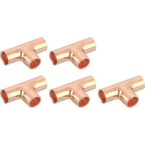 5 Pièces Connecteur de Raccords en Forme de T 0,25 Pouces 26x16mm (1/5)