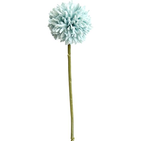Ramo de crisantemos artificiales con bolas de seda azul para mesa y salón [seda sintética, 29 cm] (1/5)