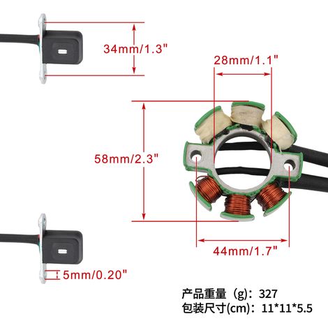 Kawasaki KX250F 2004-2010 Motorcycle Stator Coil 21003-0015 0048 0027 0091 (1/4)