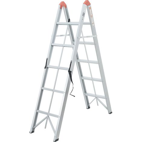 CLIMB Echelle double pliable et compacte en aluminium 5 marches