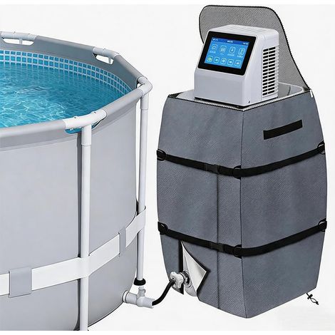 Housse de Pompe de Chauffage Spa, Anti-Poussière Housse de Chauffage pour Spa Imperméable, Couvercle Pompe de Bain à Remous pour Baignoire Piscine (Gris) (1/5)