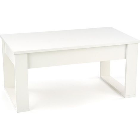 Mesa de centro Houston 865, Blanco, 52x60x110cm, Diámetro: 0, Aglomerado laminado, Angular (1/5)