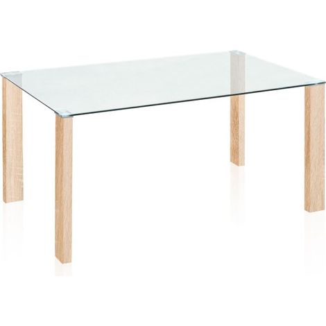 Mesa de comedor Valya Cristal - Cambria 90cm (ancho) x 75cm (alto) (1/7)