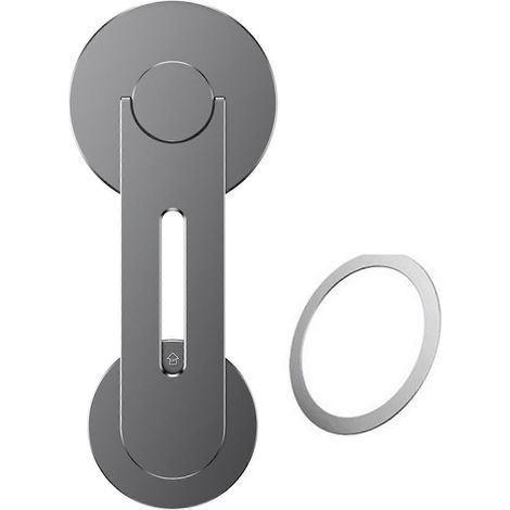 Support magnétique portable pour téléphone, rotatif, adapté à une utilisation en voiture, support pour écran d'ordinateur portable, angle de vision réglable. (1/5)