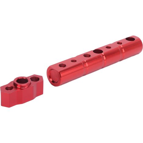 Support de guidon moto universel prolongateur multifonction remplacement KAWASAKI rouge, fixation robuste pour guidon 22mm, accessoire motocyclette adaptable. (1/5)