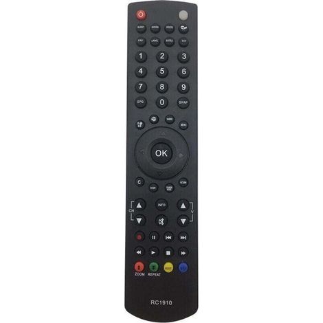 Replacement for the Grandin RC1910 Techwood remote control. Compatible with Grandin, Thomson, and Toshiba LED TVs. (1/4)