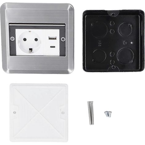 Bodeneinbausteckdose, 16-A-Buchse, USB-Typ-C-Anschluss, Bodensteckdose für Einkaufszentren, Büros und Geschäfte