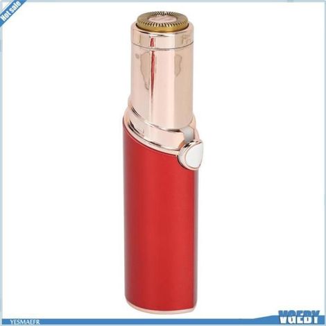 Ashata Mini épilateur Épilateur électrique pour femmes, Portable, tête de coupe amovible, Rechargeable par USB, beaute cire Rouge (1/5)