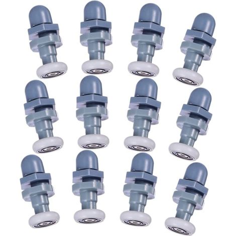 juego de poleas de repuesto para baño, accesorios de baño, ruedas de nailon para puerta, 12 piezas (1/3)