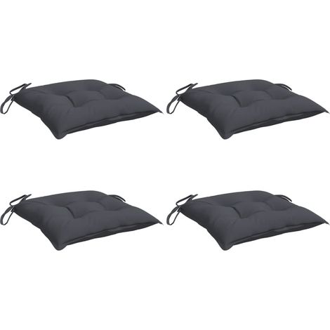 Cojines sillas de jardín 4 uds tela Oxford antracita 40x40x7 cm vidaXL