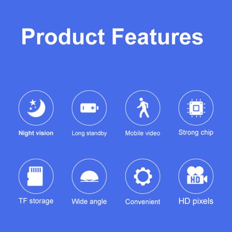 Mini caméra WiFi A9 APP moniteur à distance sécurité à domicile caméra sans fil IR 1080P avec vision nocturne et détection de mouvement pour intérieur extérieur. (1/5)