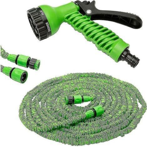 (200 pieds) Tuyau d'arrosage extensible avec 7 fonctions Pistolet à peinture (1/4)