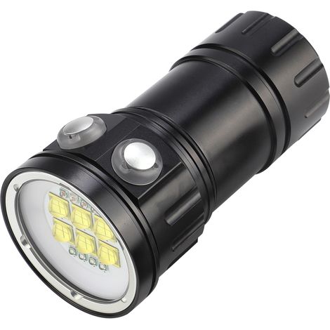 Lampe torche de plongée LED étanche extérieure, lumière rouge, bleue et blanche, lampe pour la photographie sous-marine (1/5)