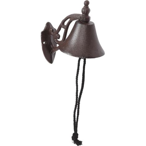 Retro-Wandglocke aus Gusseisen, Schmiedeeisen, Garten-/Außentürdekoration, rustikaler Stil