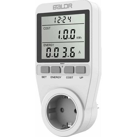 3680W electricity meter, plug-in electricity meter, energy cost meter with large LCD screen and maximum overload protection, electricity meter p (1/5)