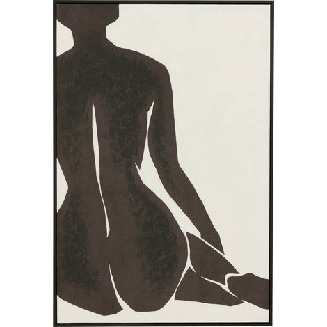 Tableau mural bois de pin noir blanc silhouette artistique - Noir et blanc artistique (1/5)