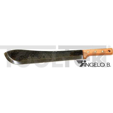 MACHETE IN ACCIAIO MANICO LEGNO ARTIGIANALE LAMA 35cm ANGELO B.