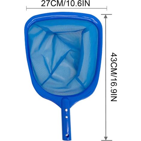 Accessoires de piscine (E)Épuisette de nettoyage de piscine, épuisette à feuilles, filet à mailles, accessoires de nettoyage professionnels pour piscine (1/5)