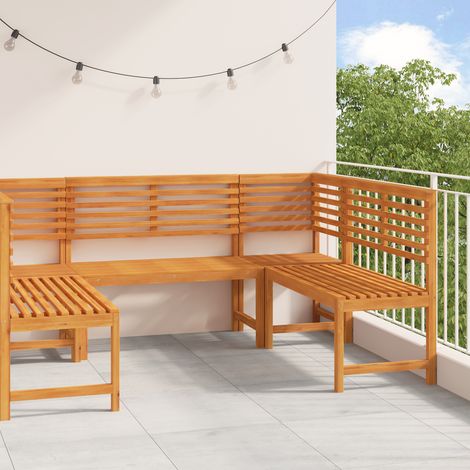 Maison Exclusive - Gartenbänke Set 5 pcs Braun Massivholz Akazie (1/5)